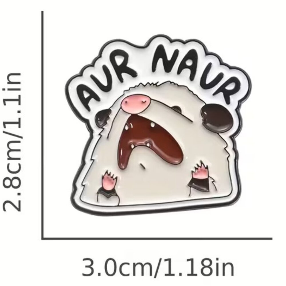 Opossum Mouse Rat "aur naur" Funny Enamel Pin Z73